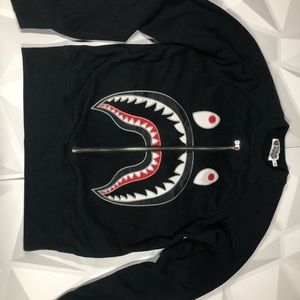 BAPE Bathing Ape Shark Applique Sweater Size Small New Without Tags